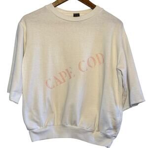 1980's Vtg Sun Triangle Cape Cod Short Sleeve Pullover Sweatshirt with Pockets